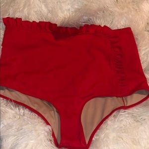 EUC Kortni Jeane Tomato Red Cascade bottoms XL